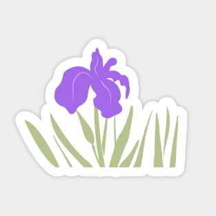 Purple Iris Summer Flower Wildflower Floral Sticker